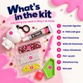 Load image into Gallery viewer, DIY bedazzle keychain kit with rhinestones, glue and tools | Paint Me Bear – photo 2
